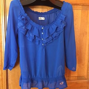 Hollister see through Blouse Size M